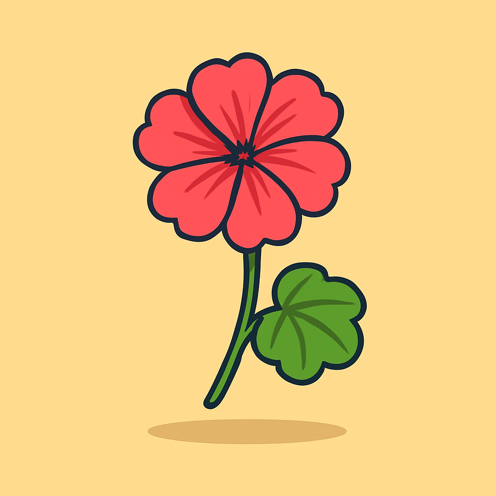 En vacker och tålig pelargon